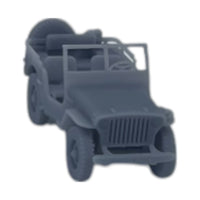 Scale Model of WWII Willy's Army Jeep by Model Scenery World Front view