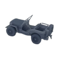 Scale Model of WWII Willy's Army Jeep by Model Scenery World Drivers Side view