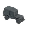 Scale Model of WWII Willy's Army Jeep with Top Up by Model Scenery World Side View