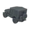Scale Model of WWII Willy's Army Jeep with Top Up by Model Scenery World Back View