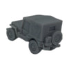Scale Model of WWII Willy's Army Jeep with Top Up by Model Scenery World Back View