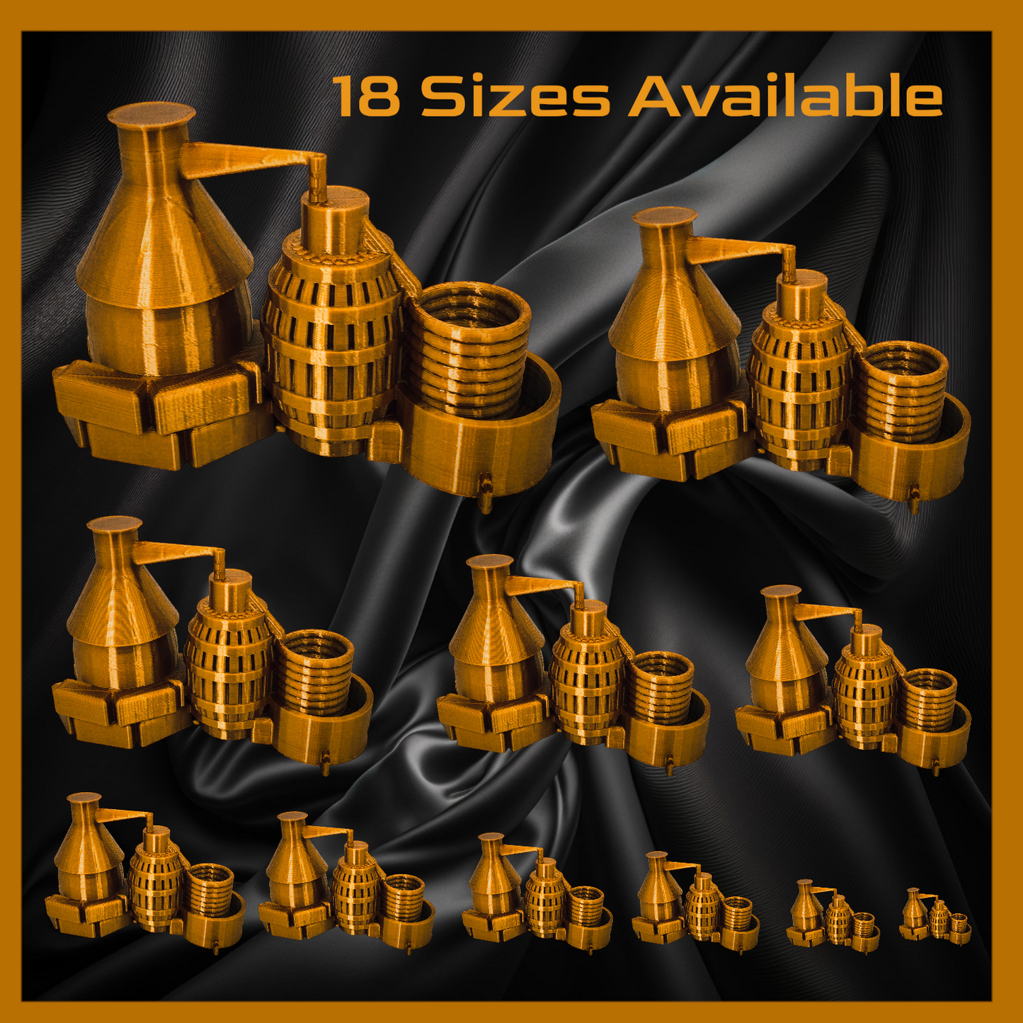 Moonshine Still -00 Scale 1:76 Model - Metallic Copper - 18 Sizes Available