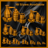 Moonshine Still -TT Scale 1:120 Model - Metallic Copper - 18 Sizes Available