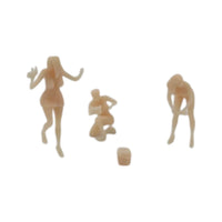 Ready to Paint - Scale Model of Bikini Carwash Girls by Model Scenery World