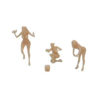 Side View - Ready to Paint Scale Model of Bikini Carwash Girls by Model Scenery World