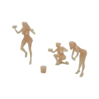 Front Side - Ready to Paint Scale Model of Bikini Carwash Girls by Model Scenery World