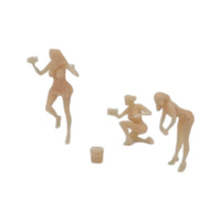 Front Side - Ready to Paint Scale Model of Bikini Carwash Girls by Model Scenery World