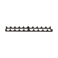 Scale Wheel Rack for Flatcar Load by Model Scenery World - Brown - side view