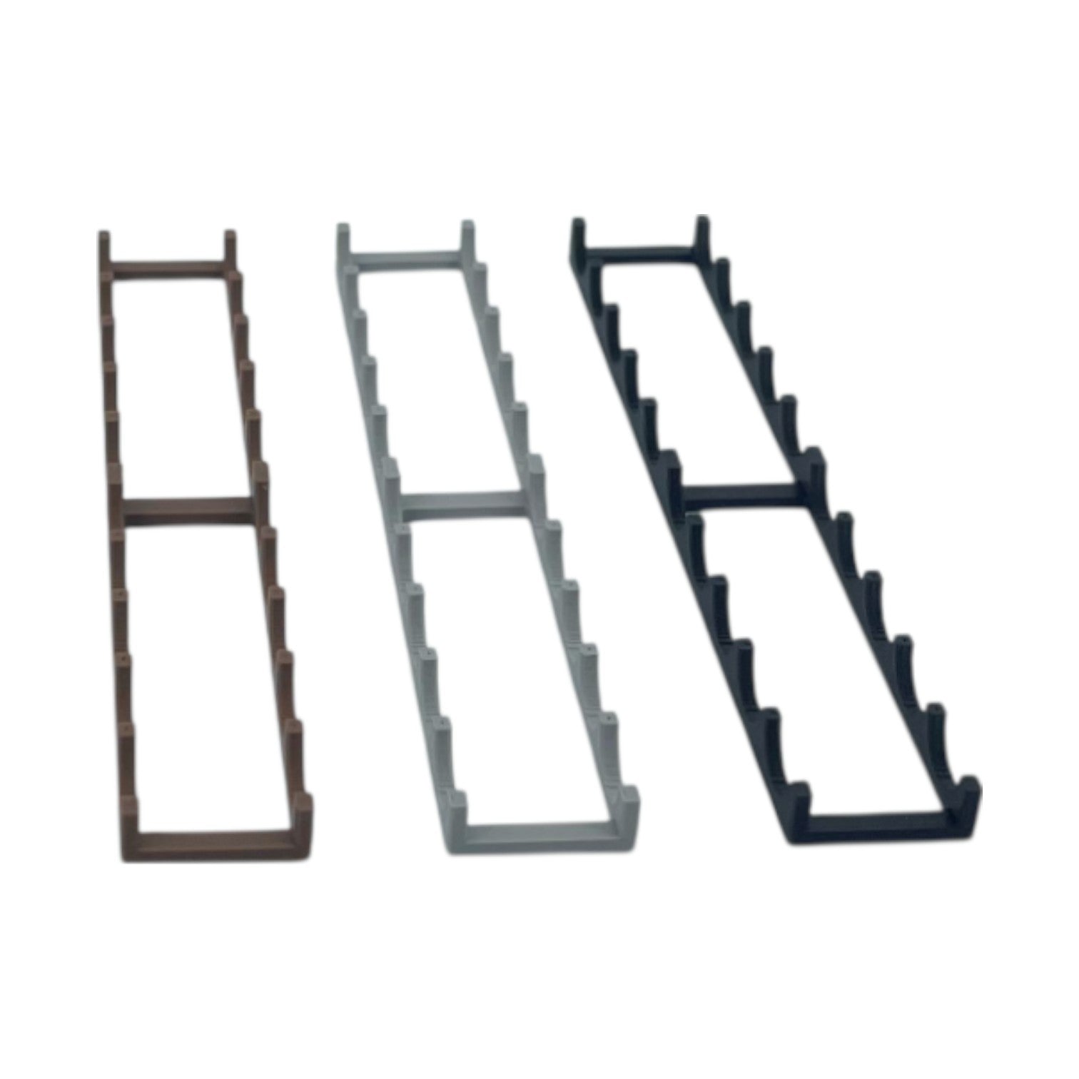 Scale Model of 3 Wheel Rack in Gray, Brown, and Black by Model Scenery World Top View