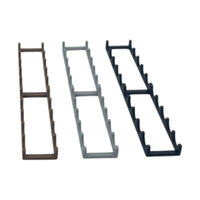 Scale Model of 3 Wheel Rack in Gray, Brown, and Black by Model Scenery World Top View