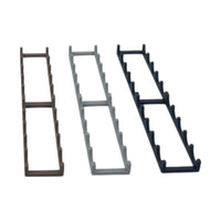 Scale Model of 3 Wheel Rack in Gray, Brown, and Black by Model Scenery World Top View