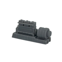 Back Side View - Scale Model of a Diesel Generator Load by Model Scenery World