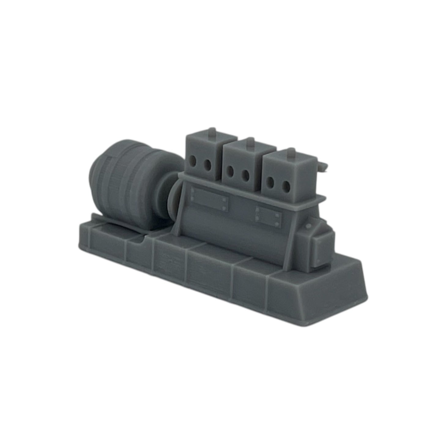 Side View - Scale Model of a Diesel Generator Load by Model Scenery World