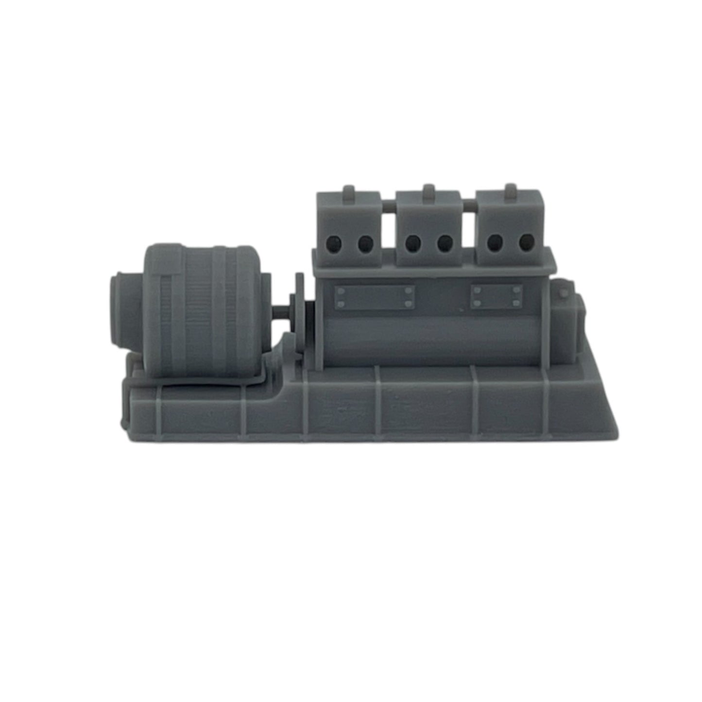 Front Side View - Scale Model of a Diesel Generator Load by Model Scenery World