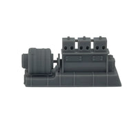 Front Side View - Scale Model of a Diesel Generator Load by Model Scenery World