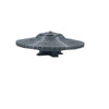 Front Side - Scale Model of Area 51 UFO in Metallic Silver color by Model Scenery World