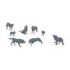 Scale Model of Wolf Pack with Cubs by Model Scenery World
