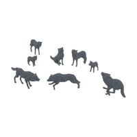 Scale Model of Wolf Pack with Cubs by Model Scenery World