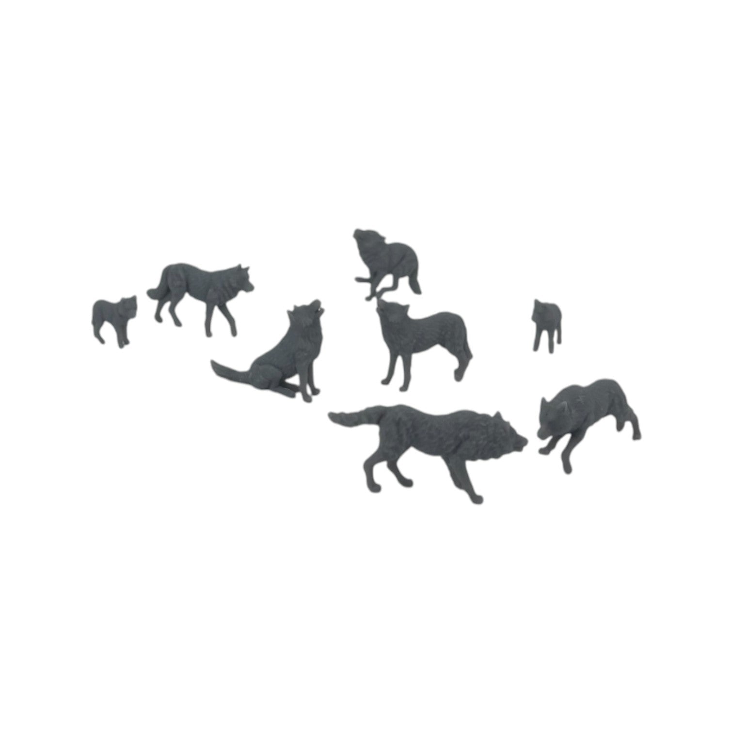Scale Model of Wolf Pack with Cubs by Model Scenery World