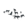 Scale Model of Wolf Pack with Cubs by Model Scenery World