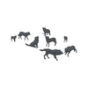 Scale Model of Wolf Pack with Cubs by Model Scenery World