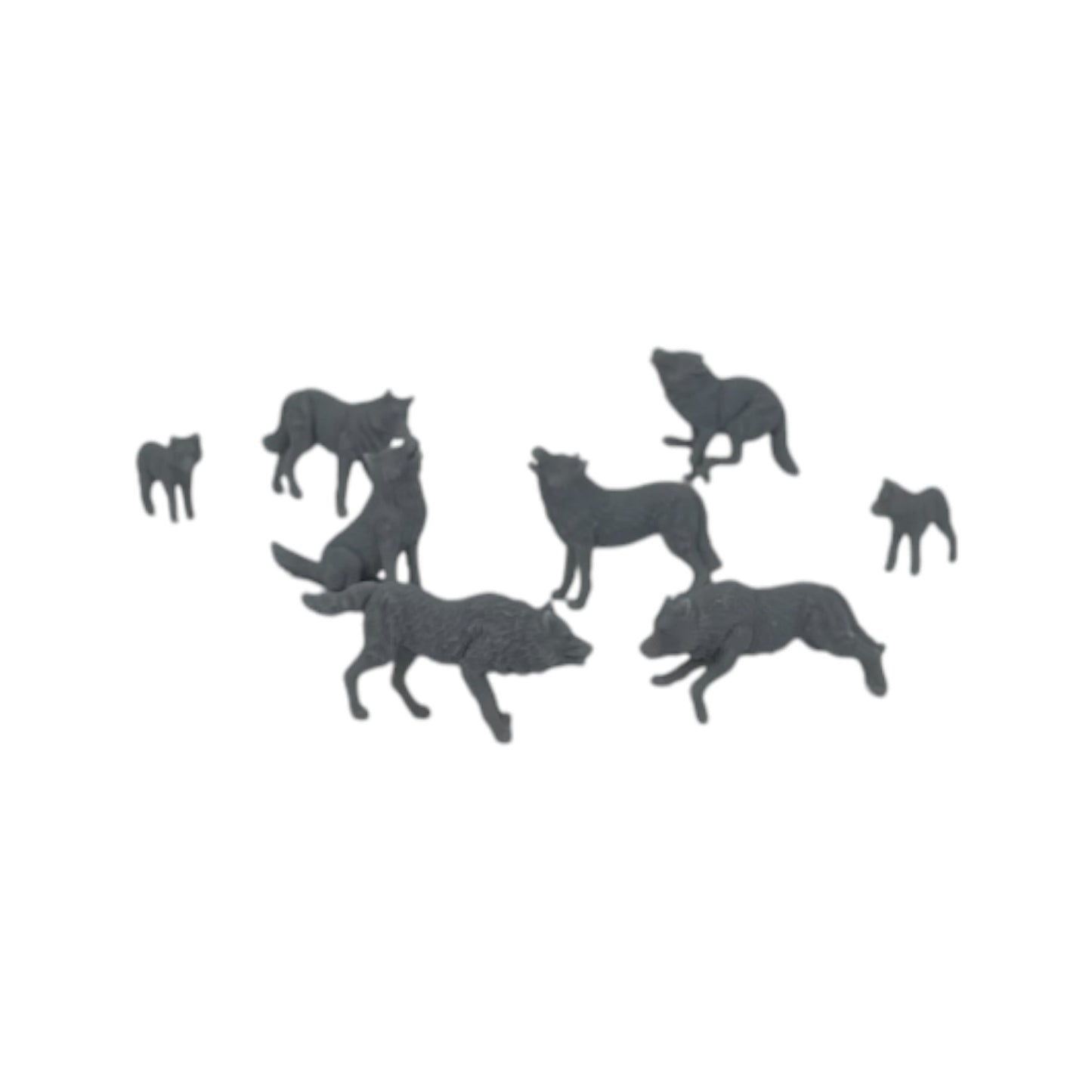 Scale Model of Wolf Pack with Cubs by Model Scenery World