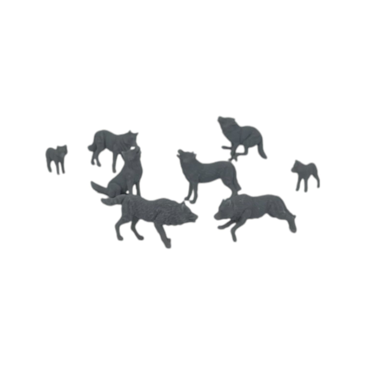 Scale Model of Wolf Pack with Cubs by Model Scenery World