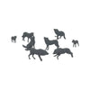Scale Model of Wolf Pack with Cubs by Model Scenery World