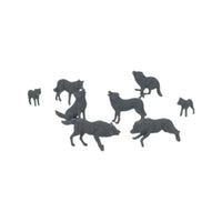 Scale Model of Wolf Pack with Cubs by Model Scenery World