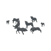 Scale Model of Wolf Pack with Cubs by Model Scenery World
