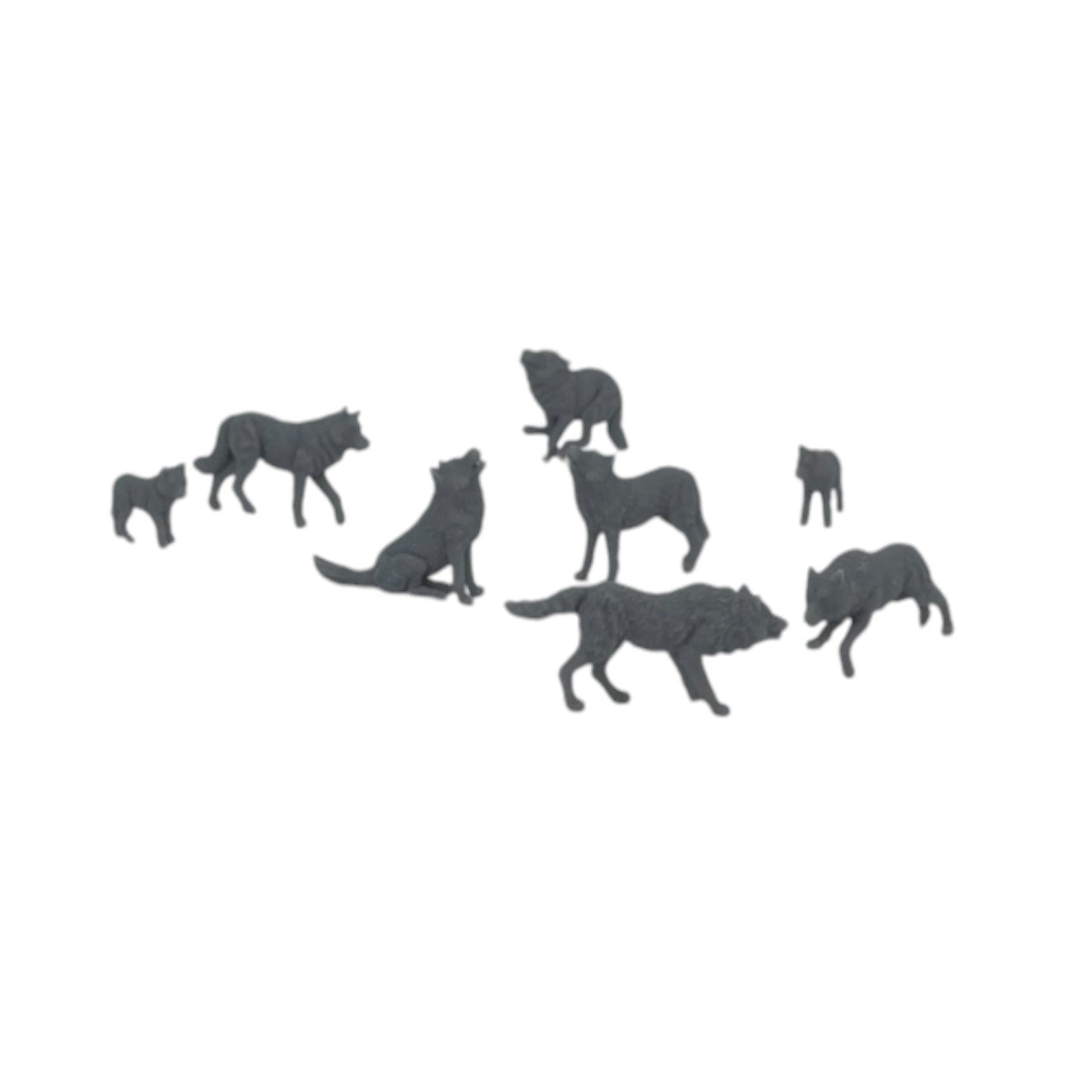 Scale Model of Wolf Pack with Cubs by Model Scenery World