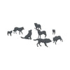 Scale Model of Wolf Pack with Cubs by Model Scenery World