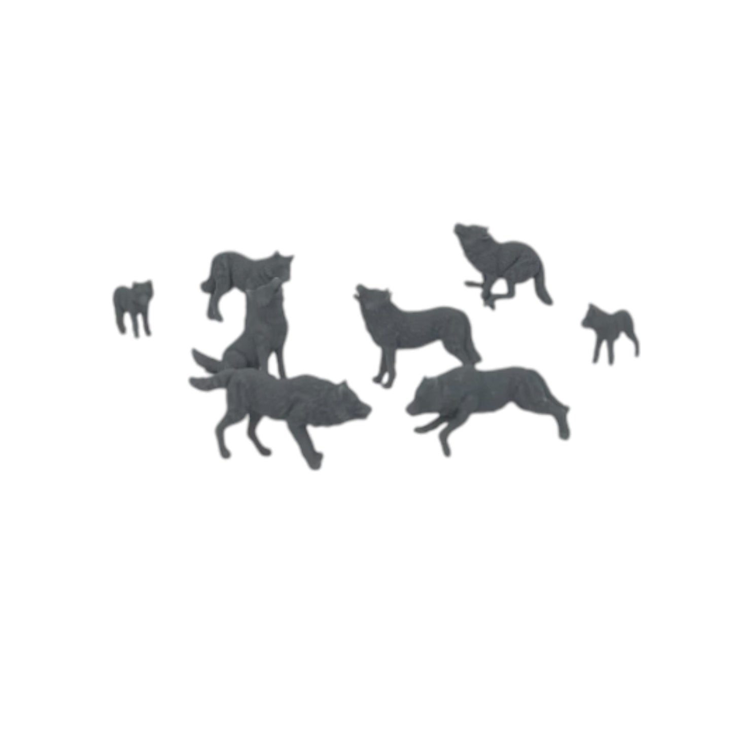 Scale Model of Wolf Pack with Cubs by Model Scenery World