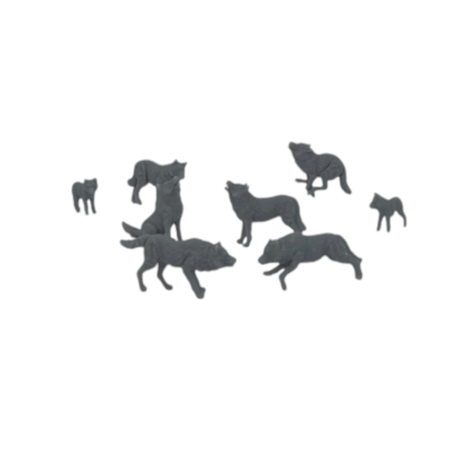 Scale Model of Wolf Pack with Cubs by Model Scenery World