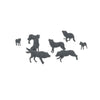 Scale Model of Wolf Pack with Cubs by Model Scenery World