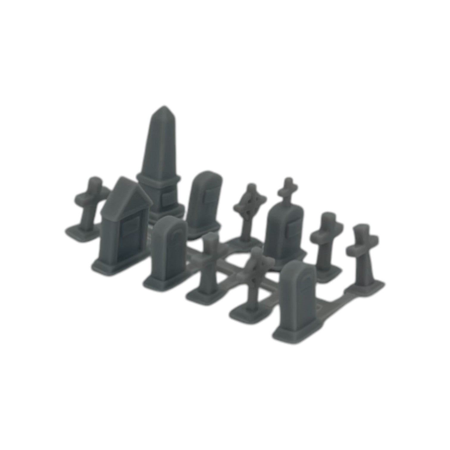 Scale Model - Graveyard Set (12pcs) Resin - by Model Scenery World 