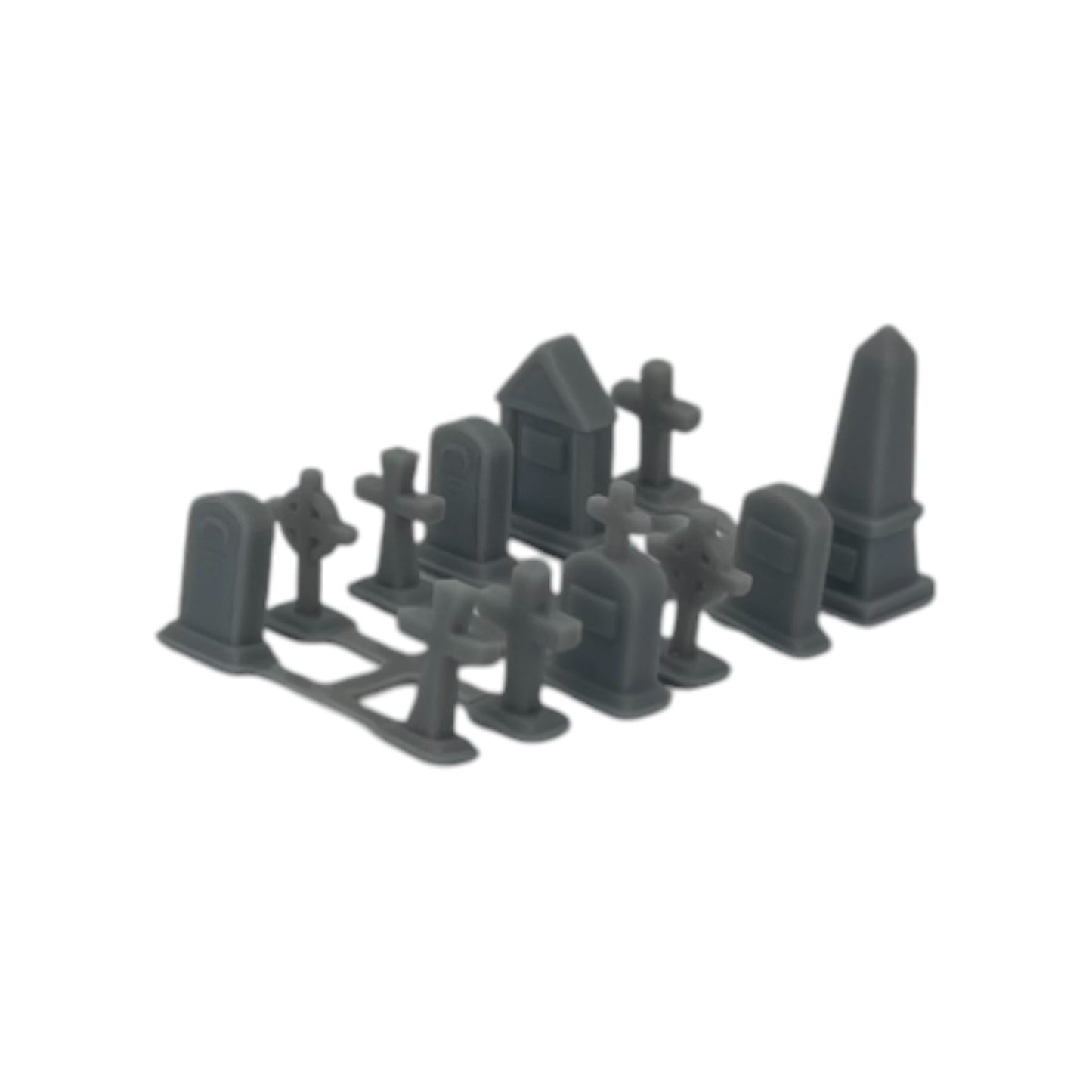 Scale Model - Graveyard Set (12pcs) Resin - by Model Scenery World 