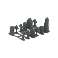 Scale Model - Graveyard Set (12pcs) Resin - by Model Scenery World 