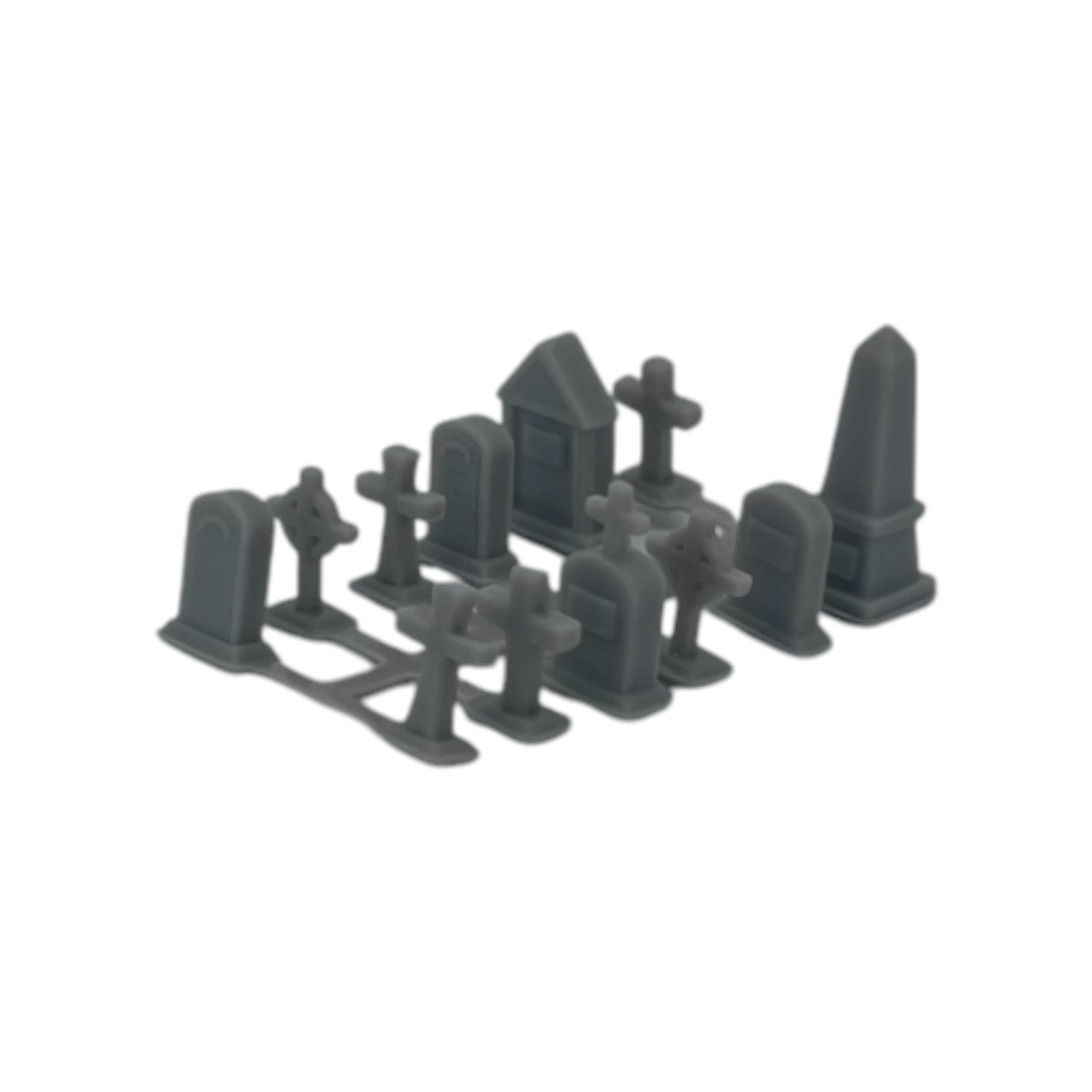 Scale Model - Graveyard Set (12pcs) Resin - by Model Scenery World 