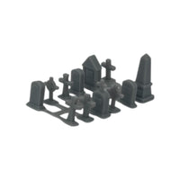 Scale Model - Graveyard Set (12pcs) Resin - by Model Scenery World 