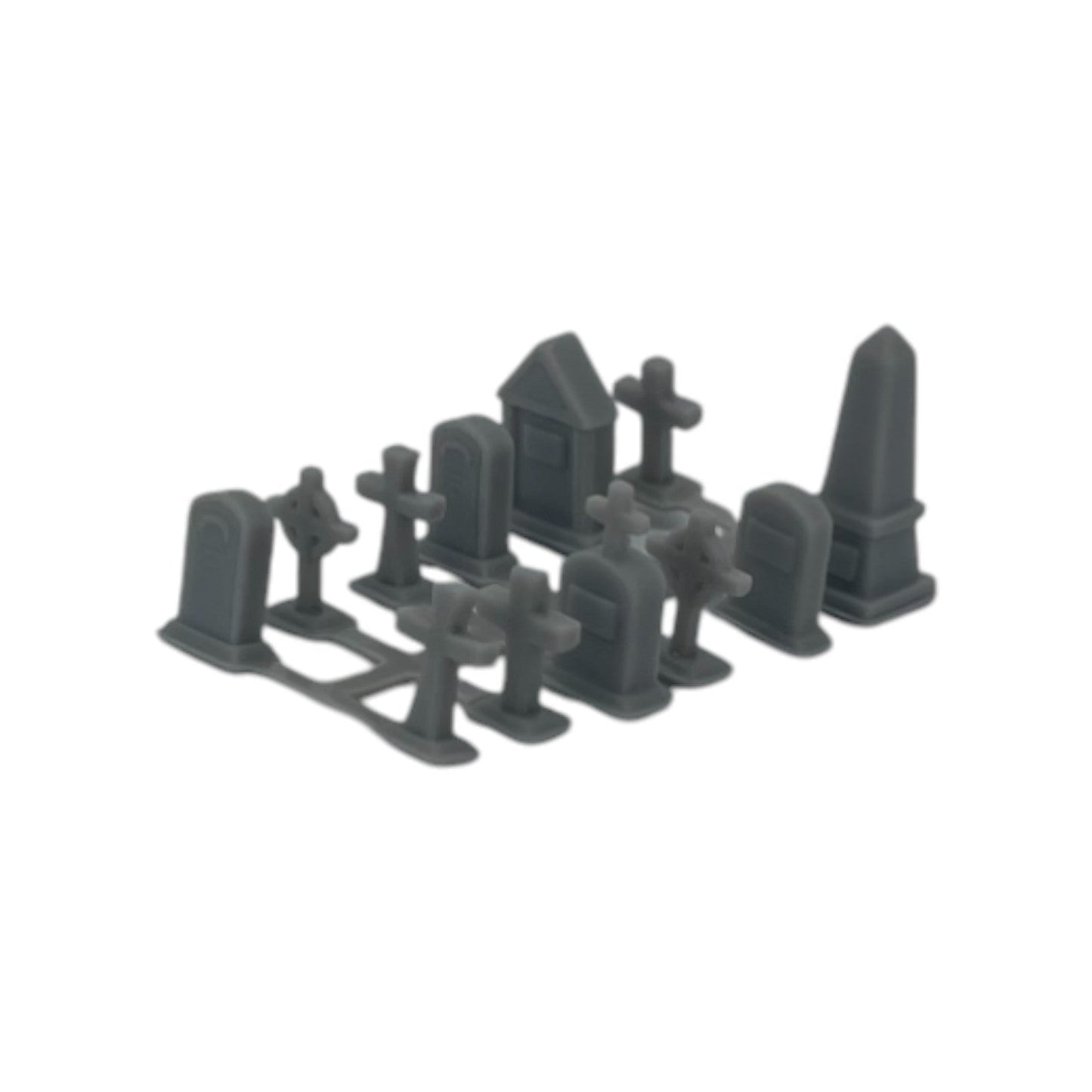 Scale Model - Graveyard Set (12pcs) Resin - by Model Scenery World 