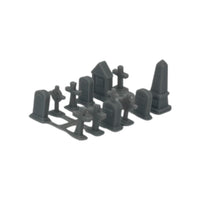 Scale Model - Graveyard Set (12pcs) Resin - by Model Scenery World 