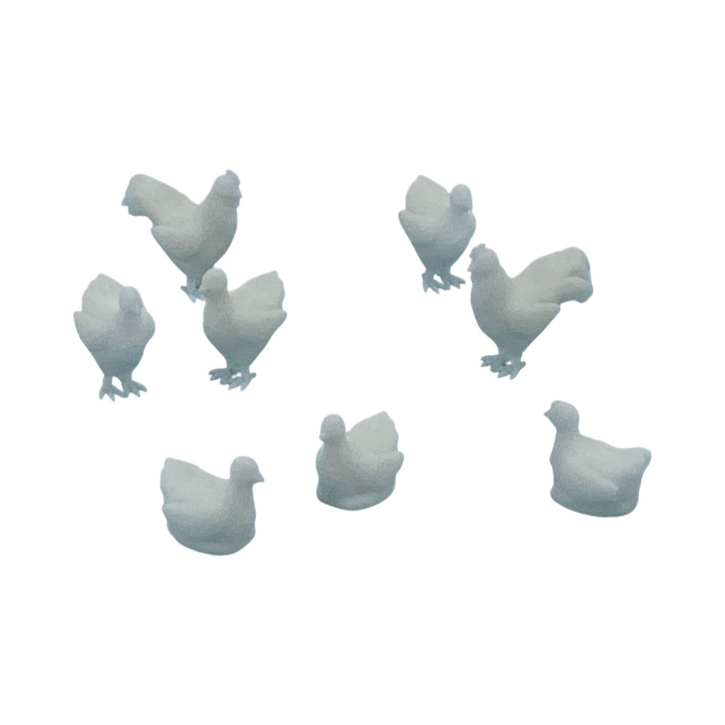 Scale Model of Chickens - Roosters and Hens by Model Scenery World