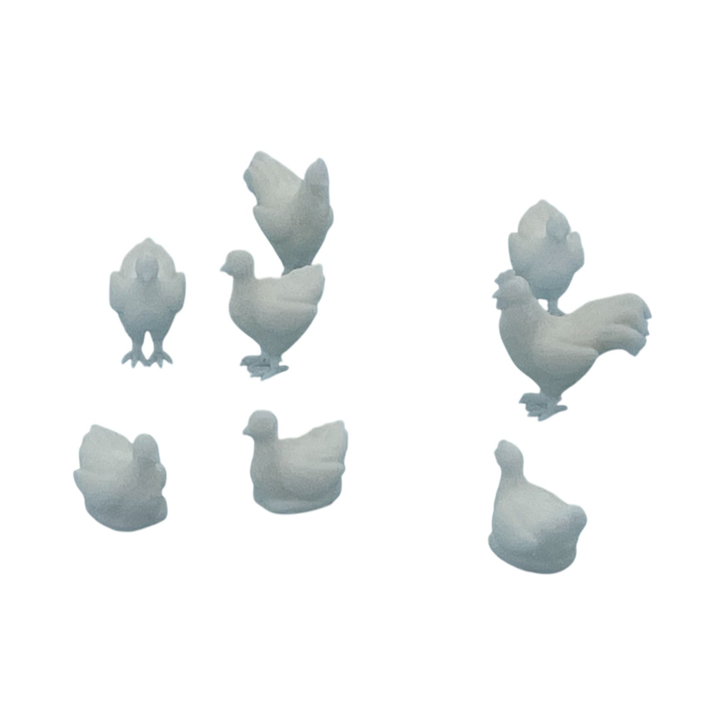 Scale Model of Chickens - Roosters and Hens by Model Scenery World