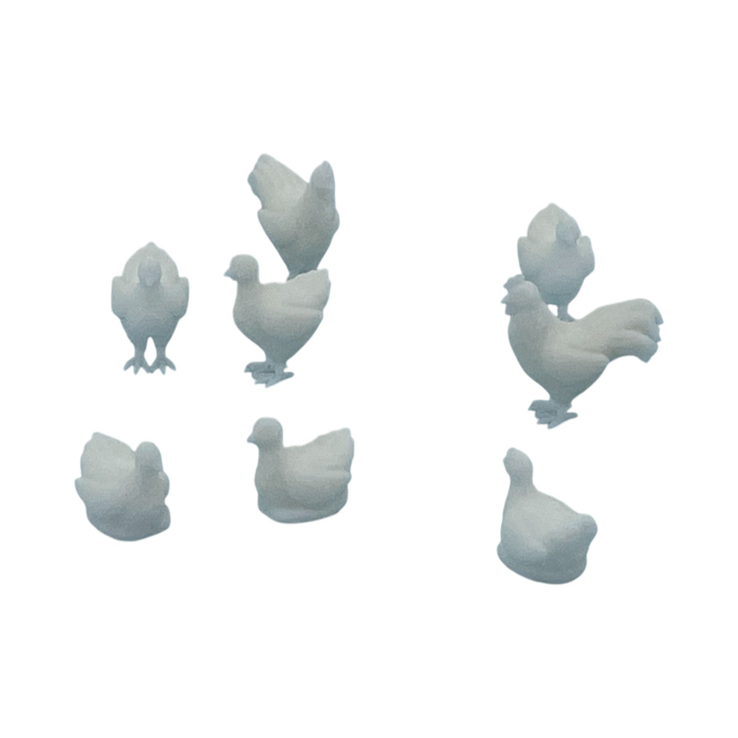 Scale Model of Chickens - Roosters and Hens by Model Scenery World