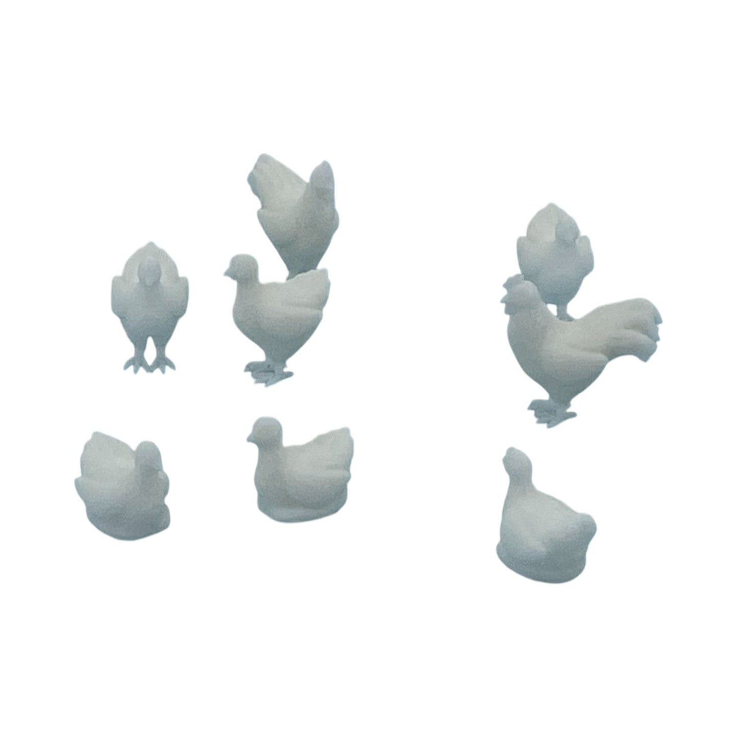 Scale Model of Chickens - Roosters and Hens by Model Scenery World
