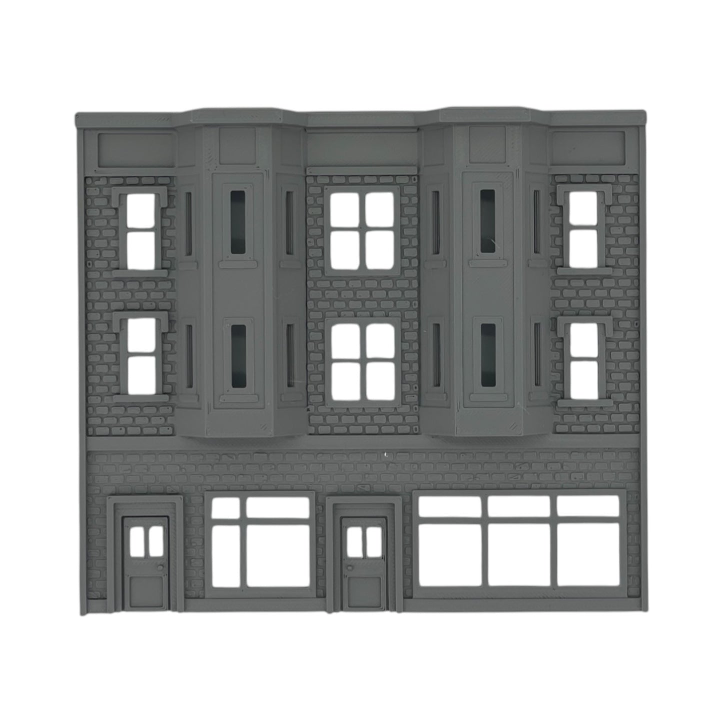 Front View - Scale Model of Backdrop Building BG #1 by Model Scenery 