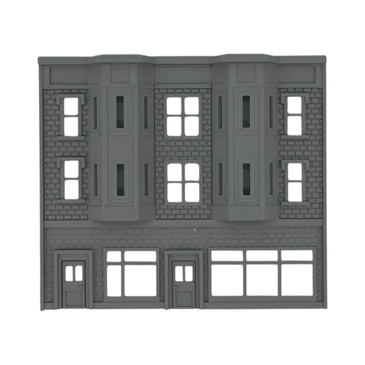 Front View - Scale Model of Backdrop Building BG #1 by Model Scenery 