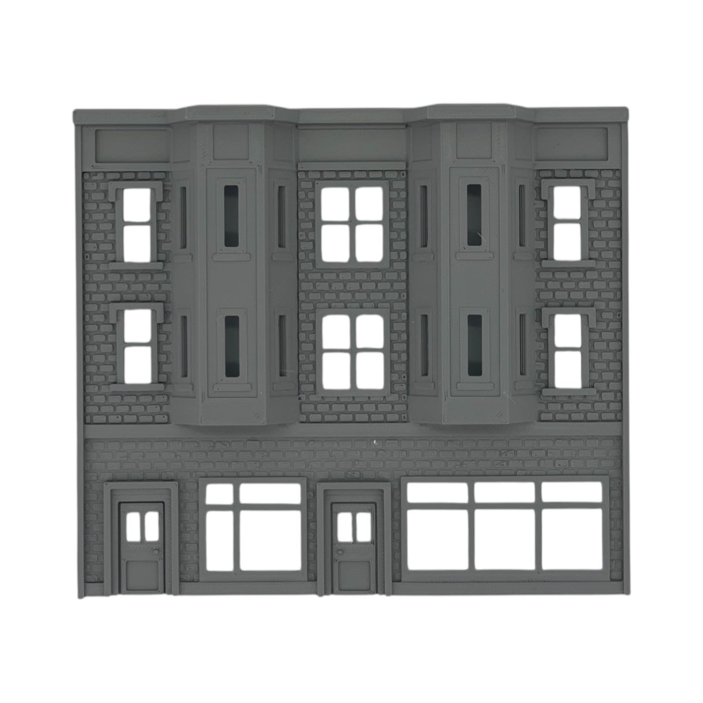 Front View - Scale Model of Backdrop Building BG #1 by Model Scenery 