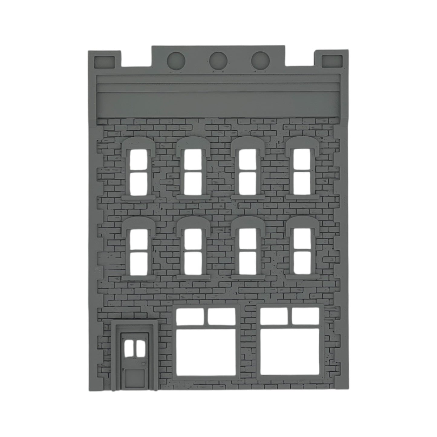 Front View - Scale Model of Backdrop Building BG #4 by Model Scenery 